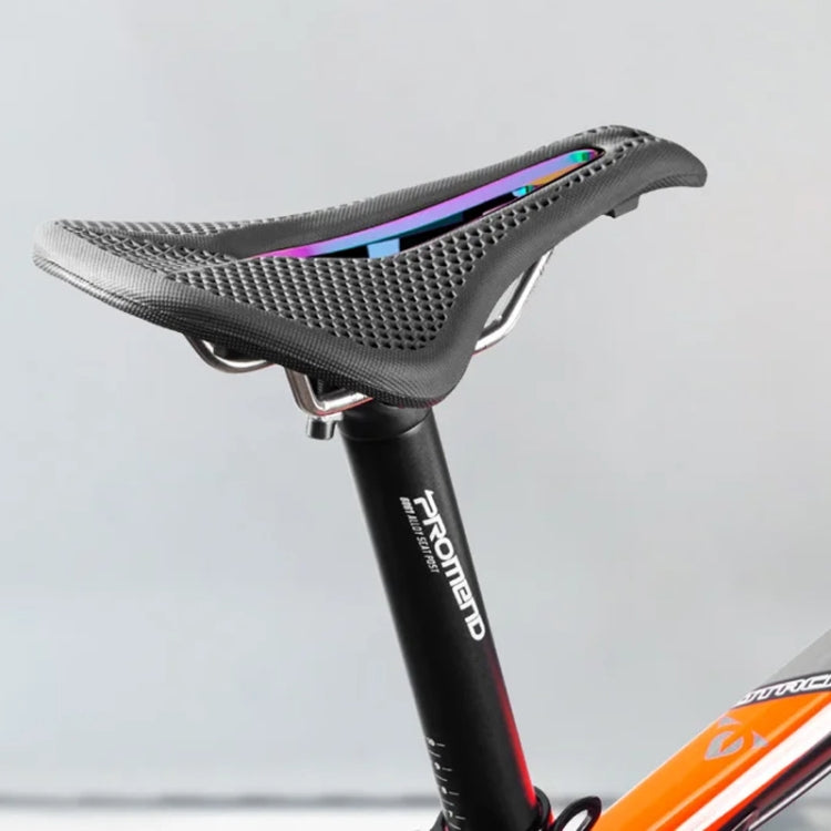 PROMEND SD-577 Bicycle Honeycomb Bionic Structure Saddle Hollow Steel Bow Breathable Comfort Saddle, Size: M(Black Surface Colorful Shell Bottom) - free shipping - PMc TechLife - Order now!