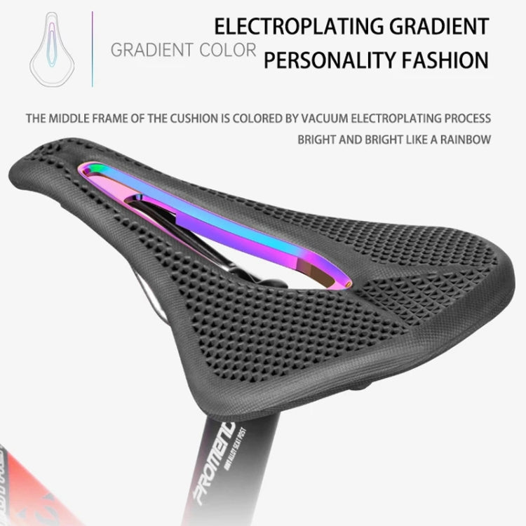 PROMEND SD-577 Bicycle Honeycomb Bionic Structure Saddle Hollow Steel Bow Breathable Comfort Saddle, Size: M(Black Surface Colorful Shell Bottom) - free shipping - PMc TechLife - Order now!