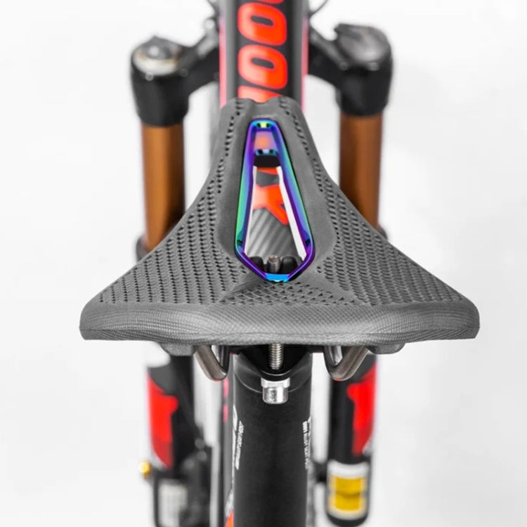 PROMEND SD-577 Bicycle Honeycomb Bionic Structure Saddle Hollow Steel Bow Breathable Comfort Saddle, Size: M(Black Surface Colorful Shell Bottom) - free shipping - PMc TechLife - Order now!