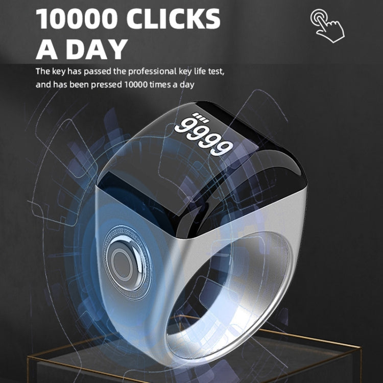 Equantu Smart Bluetooth Finger Counter Muslim Prayer Time Reminder Ring, Style: Gold 20mm - free shipping - PMC TechLife - Order now!