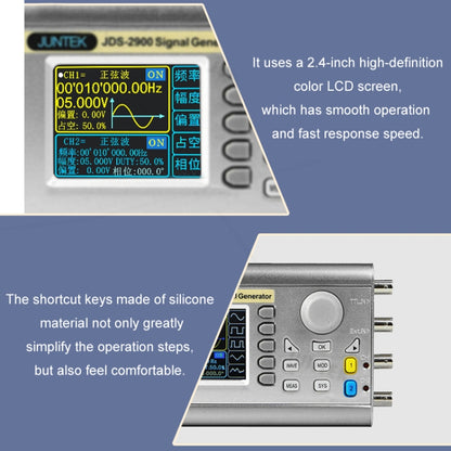 JUNTEK Programmable Dual-Channel DDS Function Arbitrary Waveform Signal Generator, Frequency: 30MHz(UK Plug) - Other Tester Tool by PMC Jewellery | Online Shopping South Africa | PMC Jewellery | Buy Now Pay Later Mobicred