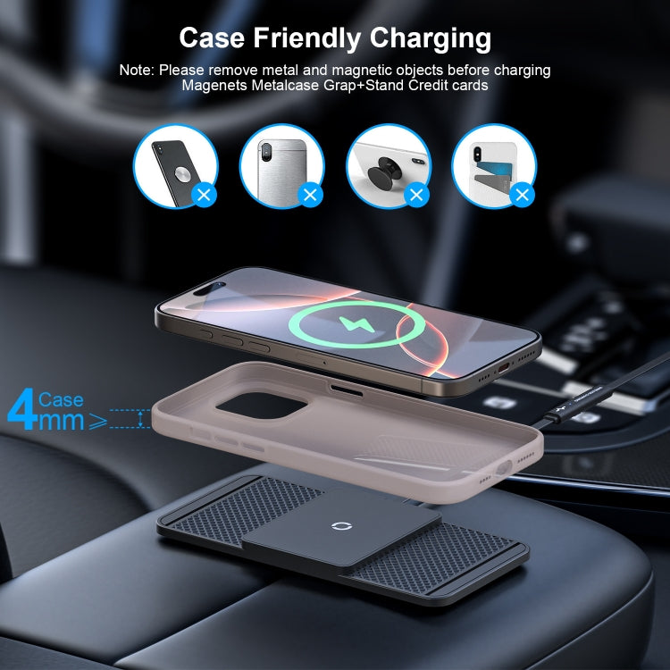 Avoid Camera Universal Car Wireless Charger Anti-slip Mat(TYPEC Interface 0.3m) - Wireless Charging Pads by PMC Jewellery | Online Shopping South Africa | PMC Jewellery | Buy Now Pay Later Mobicred