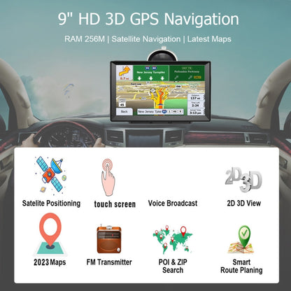 9 Inch 8G/256M Car GPS Navigator With Large Screen Capacitive Bluetooth Map, Area: Russia + Ukraine + Belarus Map - Car MP3 & MP4 & MP5 by PMC Jewellery | Online Shopping South Africa | PMC Jewellery | Buy Now Pay Later Mobicred