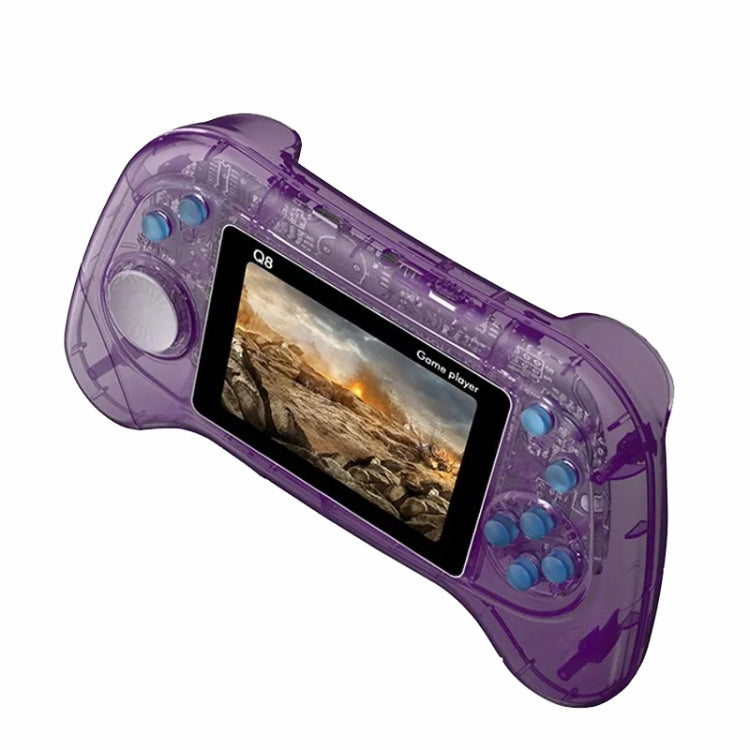 Q8 Handheld Game Console 3.0 Inch Screen Support TV Connection Built In 800 Games Singles Transparent Purple - Pocket Console by PMC Jewellery | Online Shopping South Africa | PMC Jewellery | Buy Now Pay Later Mobicred