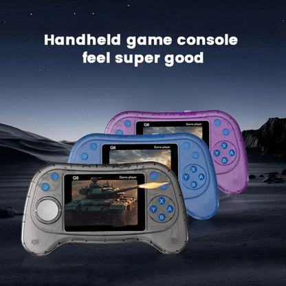 Q8 Handheld Game Console 3.0 Inch Screen Support TV Connection Built In 800 Games Doubles Transparent Blue - Pocket Console by PMC Jewellery | Online Shopping South Africa | PMC Jewellery | Buy Now Pay Later Mobicred