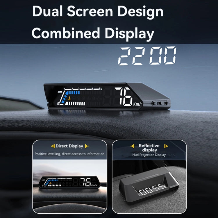 Head-up Display OBD Multi-function Vehicle Instrument Oil Temperature Gearbox Monitoring Screen(S100) - Head Up Display System by PMC Jewellery | Online Shopping South Africa | PMC Jewellery | Buy Now Pay Later Mobicred