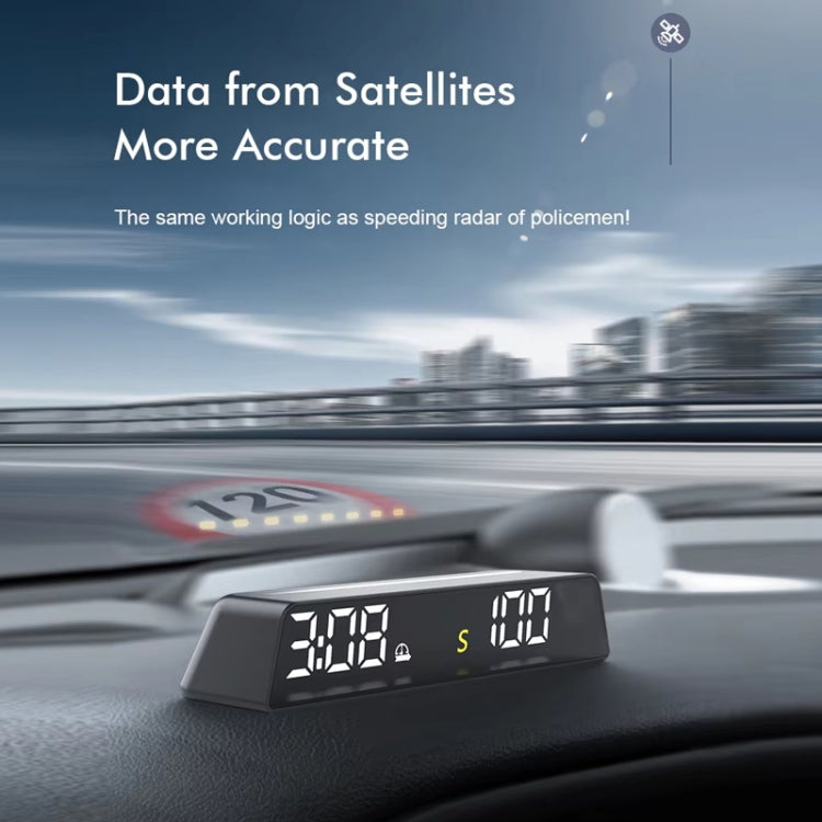 Head-up Display USB Powered High-definition Vehicle Code Altitude Meter(All White) - Head Up Display System by PMC Jewellery | Online Shopping South Africa | PMC Jewellery | Buy Now Pay Later Mobicred