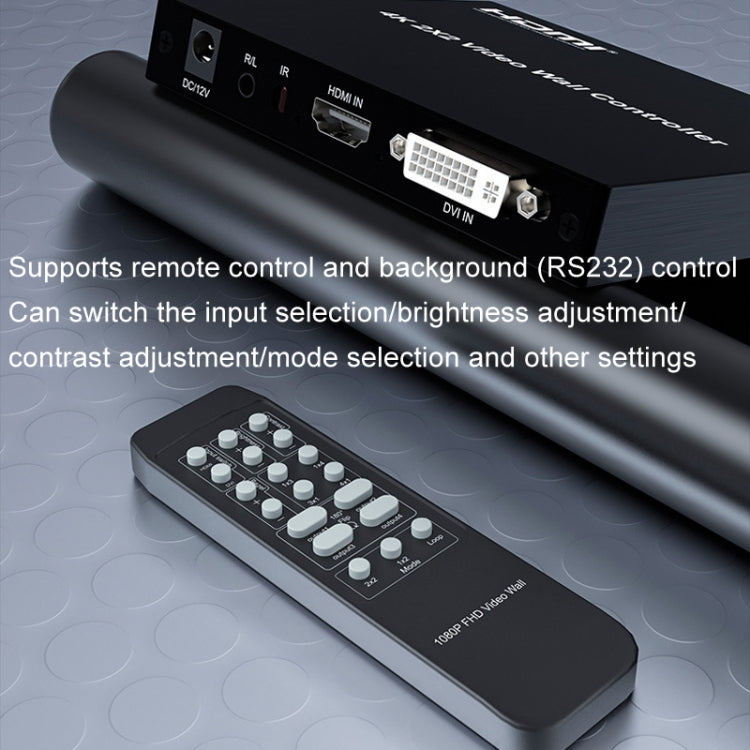 4K 2x2 HDMI Video HD Splice Support HDMI / DVI Input 4CH HDMI Output US Plug - Splitter by PMC Jewellery | Online Shopping South Africa | PMC Jewellery | Buy Now Pay Later Mobicred