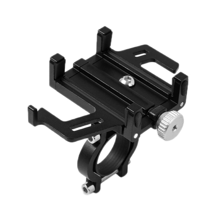 Aluminum Alloy Motorcycle Bicycle Navigation Mobile Phone Holder(Black) - Holder by PMC TechLife | Online Shopping South Africa | PMC TechLife | Buy Now Pay Later Mobicred