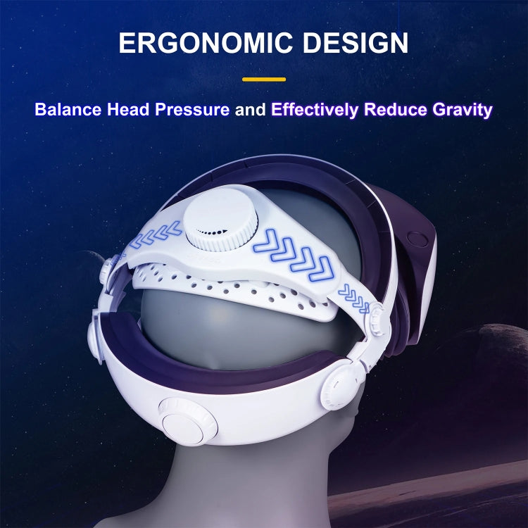 DEVASO For PlayStation VR 2 Elite Headband Non-Slip Comfortable Weight Reducing Headband(White) - free shipping - PMC Jewellery - Order now!