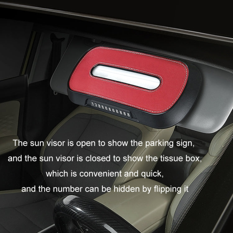 Car Sun Visor Hanging Sunroof Seat Back Tissue Box, Color: Leather Brown - Stowing Tidying by PMC Jewellery | Online Shopping South Africa | PMC Jewellery | Buy Now Pay Later Mobicred