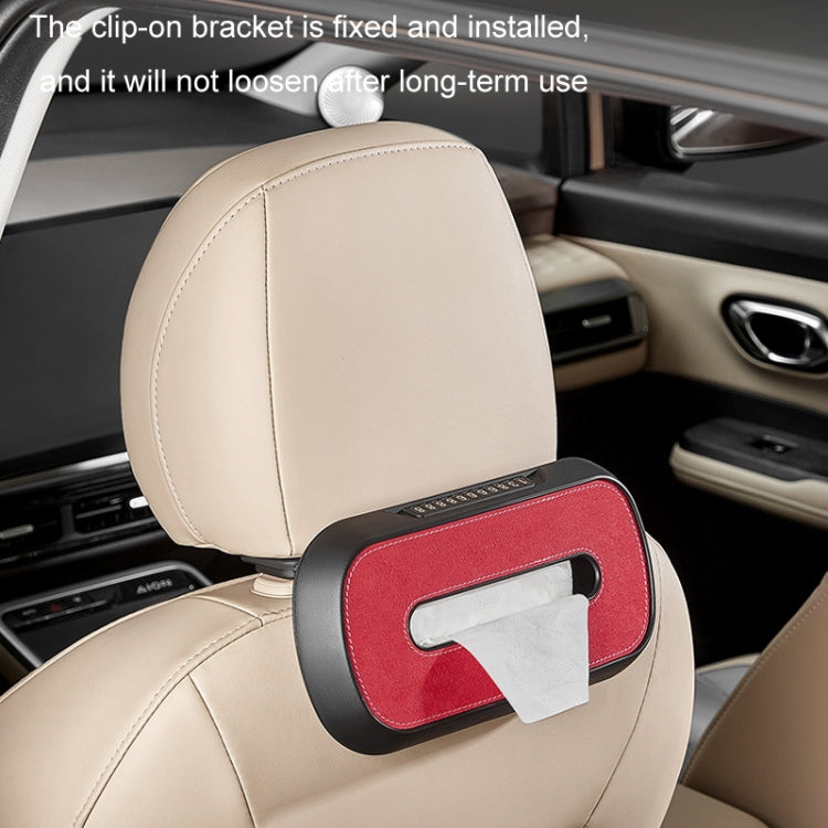 Car Sun Visor Hanging Sunroof Seat Back Tissue Box, Color: Suede Beige - Stowing Tidying by PMC Jewellery | Online Shopping South Africa | PMC Jewellery | Buy Now Pay Later Mobicred