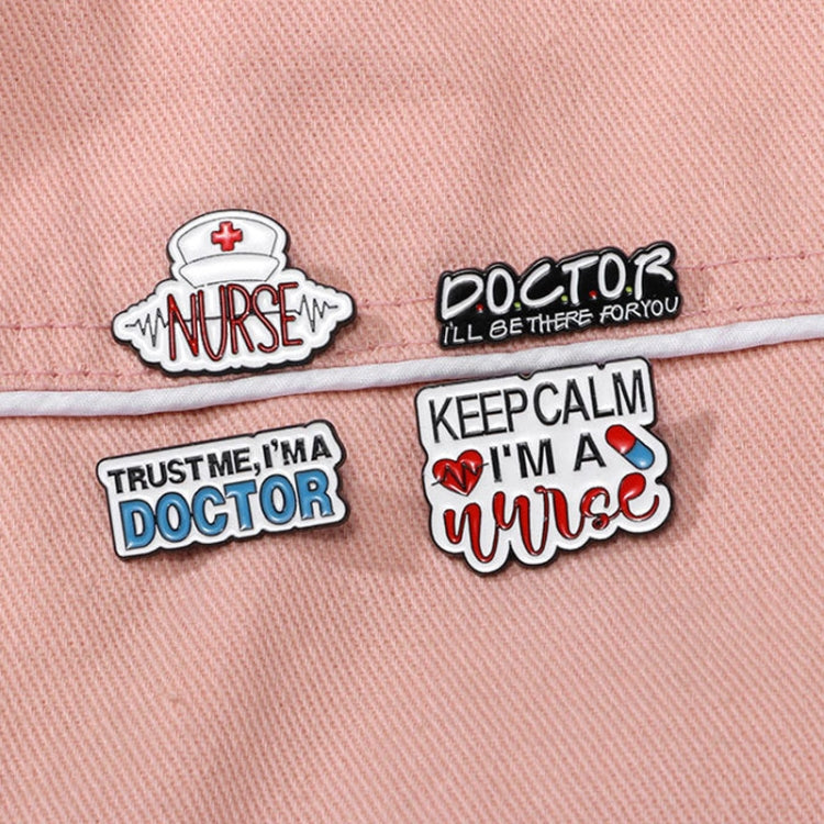 CZ0652-1 Medical Series Metal Badge Alphabetical Nurse Doctor Brooch Alloy Enamel Pins Corsage - Brooches by PMC Jewellery | Online Shopping South Africa | PMC Jewellery | Buy Now Pay Later Mobicred