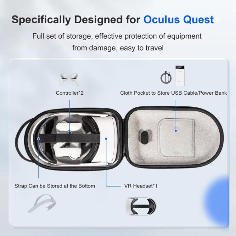 For Meta Quest 3S / 3 / 2 VR Glasses Felt Convenient Storage Bag - VR Accessories by PMC Jewellery | Online Shopping South Africa | PMC Jewellery | Buy Now Pay Later Mobicred