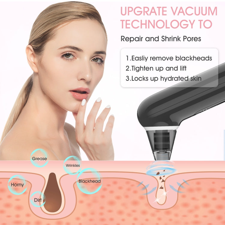 Electric Beauty Instrument Face Pore Remover Blackhead Acne Cleaner(Black) - Beauty Instrument by PMc TechLife | Online Shopping South Africa | PMc TechLife | Buy Now Pay Later Mobicred