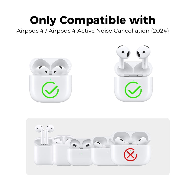 For Airpods 4 AhaStyle WG163 Earphone Drop-Proof Dust-Proof Silicone Protective Case With Cleanning Pen(Blue) - free shipping - PMC Jewellery - Order now!
