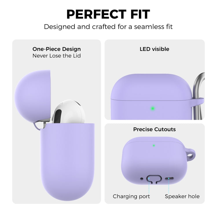 For Airpods 4 AhaStyle WG163 Earphone Drop-Proof Dust-Proof Silicone Protective Case With Cleanning Pen(White) - free shipping - PMC Jewellery - Order now!