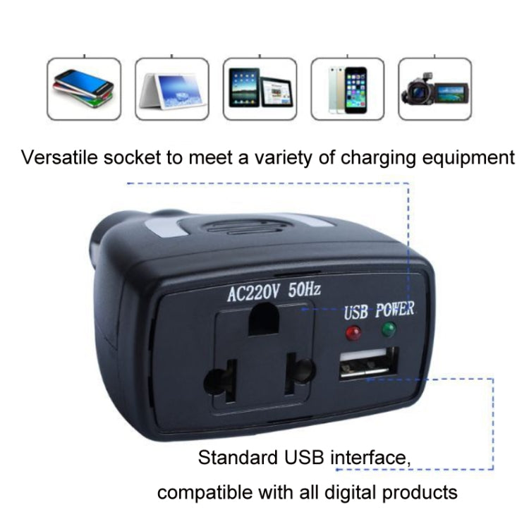 Meind 75W Mini Car Inverter Charger(12V To 220V) - free shipping - PMC Jewellery - Order now!