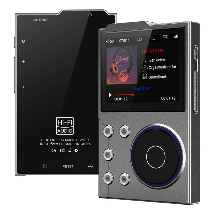 2.4 Inch HIFI Bluetooth Music Player DSD256 Mastering Sound Quality Walkman, Memory: 16GB+32GB(Gray) - MP3 Player by PMC Jewellery | Online Shopping South Africa | PMC Jewellery | Buy Now Pay Later Mobicred