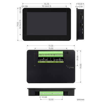 Waveshare ESP32-S3 4.3inch 800×480 Touch LCD Development Board With Case - LCD & LED Display Module by Waveshare | Online Shopping South Africa | PMC Jewellery | Buy Now Pay Later Mobicred