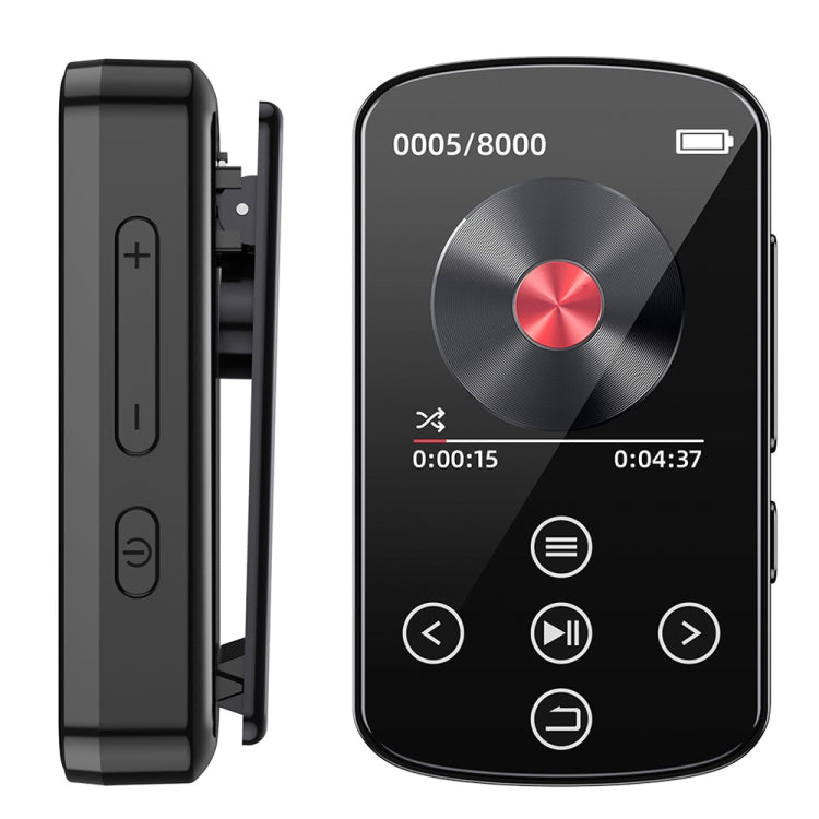 MP3 Bluetooth Music Player HIFI Sports Clip Touch Screen MP4, Memory: 64GB(Black) - MP3 Player by PMC Jewellery | Online Shopping South Africa | PMC Jewellery | Buy Now Pay Later Mobicred