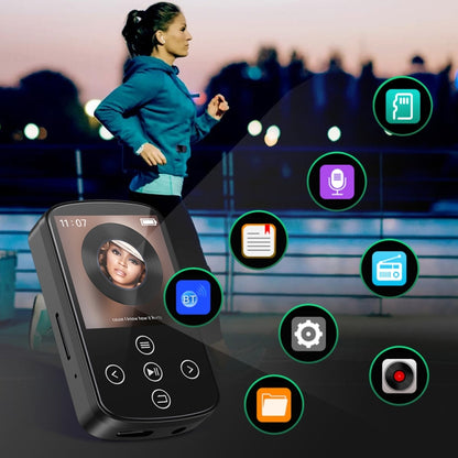 MP3 Bluetooth Music Player HIFI Sports Clip Touch Screen MP4, Memory: 64GB(Black) - MP3 Player by PMC Jewellery | Online Shopping South Africa | PMC Jewellery | Buy Now Pay Later Mobicred