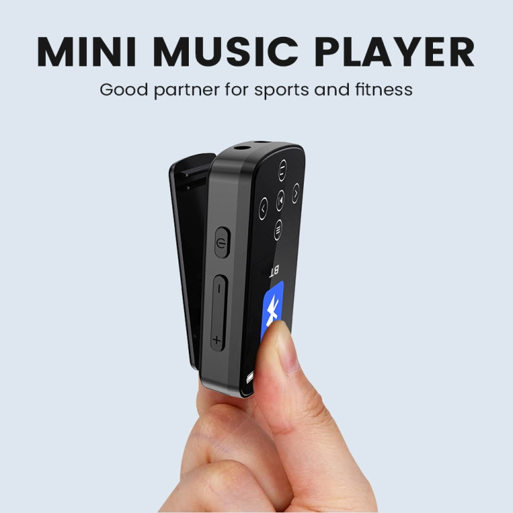 MP3 Bluetooth Music Player HIFI Sports Clip Touch Screen MP4, Memory: 8GB(Black) - MP3 Player by PMC Jewellery | Online Shopping South Africa | PMC Jewellery | Buy Now Pay Later Mobicred