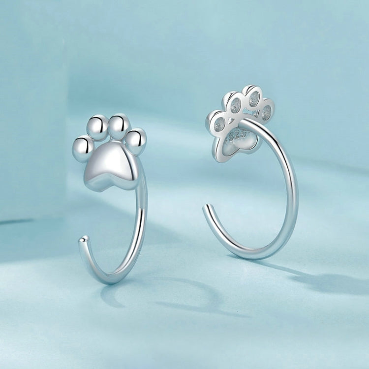 S925 Sterling Silver Pet Paw Print Earrings(SCE1760) - Stud Earrings & Earrings by PMC Jewellery | Online Shopping South Africa | PMC Jewellery | Buy Now Pay Later Mobicred