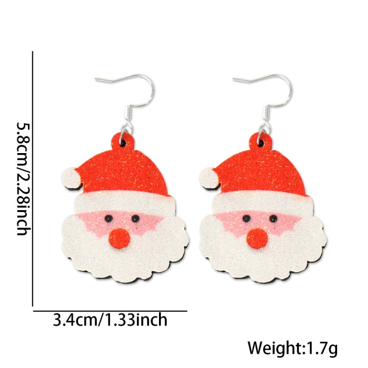 Christmas Element Cartoon Decoration Earrings Shiny Earrings, Spec: Santa Claus - free shipping - PMc TechLife - Order now!