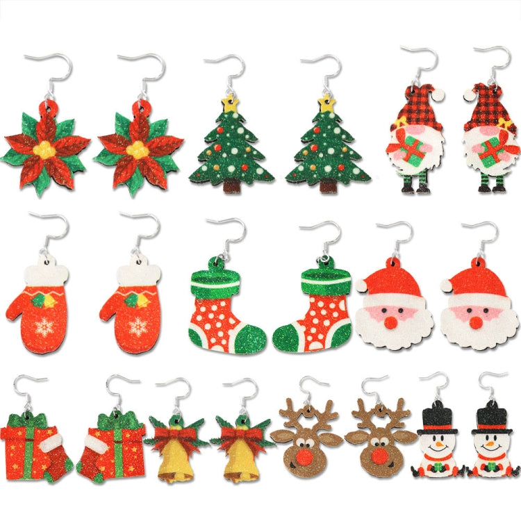 Christmas Element Cartoon Decoration Earrings Shiny Earrings, Spec: Snowman - free shipping - PMc TechLife - Order now!