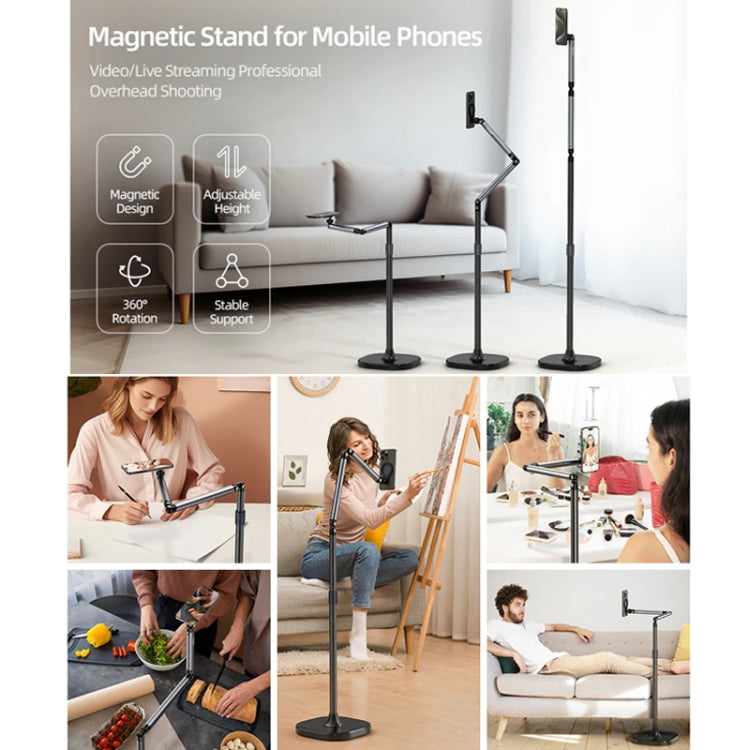 TELESIN P3-FS-01 Phone Video Live Streaming Magsafe Magnetic Mount(Floor) - Stand by TELESIN | Online Shopping South Africa | PMC TechLife | Buy Now Pay Later Mobicred
