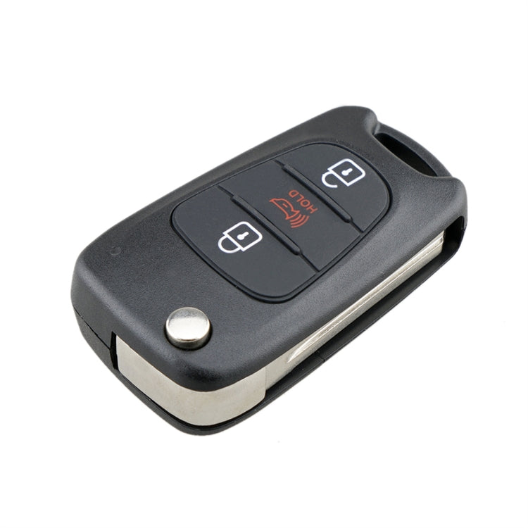 For Hyundai / Kia 3-Button Folding Car Key Shell(Horn Key) - Car Key Cases by PMc TechLife | Online Shopping South Africa | PMc TechLife | Buy Now Pay Later Mobicred
