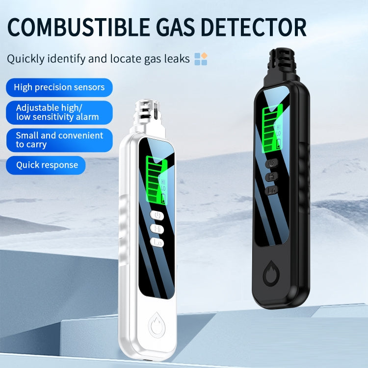 Portable Flammable Gas Methane Leak Detector Alarm(Black) - Gas Monitor by PMC TechLife | Online Shopping South Africa | PMC TechLife | Buy Now Pay Later Mobicred