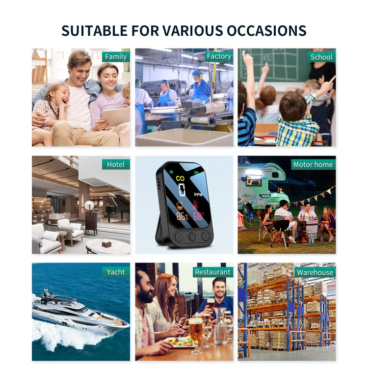 3 In 1 Multifunctional Portable Carbon Monoxide Detector(White) - Air & Water Quality Tester by PMC TechLife | Online Shopping South Africa | PMC TechLife | Buy Now Pay Later Mobicred