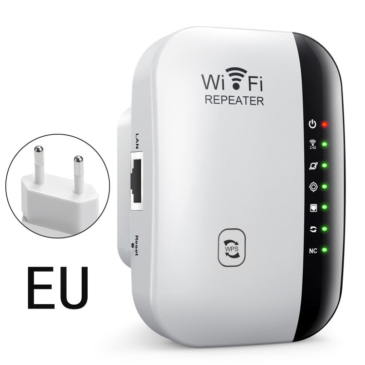 300Mbps Wireless WIFI Repeater 2.4G Route Signal Amplifier 7 Lights Version, Spec: EU Plug - Broadband Amplifiers by PMC TechLife | Online Shopping South Africa | PMC TechLife | Buy Now Pay Later Mobicred
