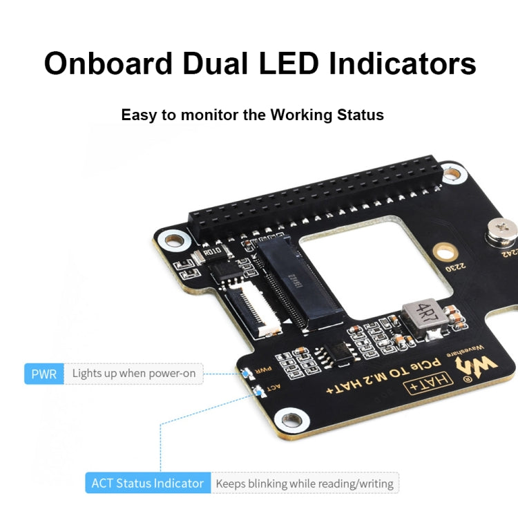 Waveshare For Raspberry Pi 5 PCIe To M.2 Adapter, NVMe Protocol M.2 SSD Basic Kit - free shipping - PMC TechLife - Order now!