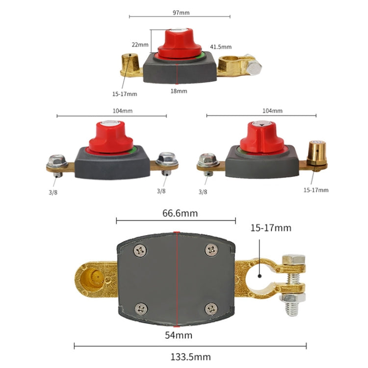 12V/24V Car Battery Negative Disconnect Switch Modification(Screw Type) - Car Switches by PMC Jewellery | Online Shopping South Africa | PMC Jewellery | Buy Now Pay Later Mobicred