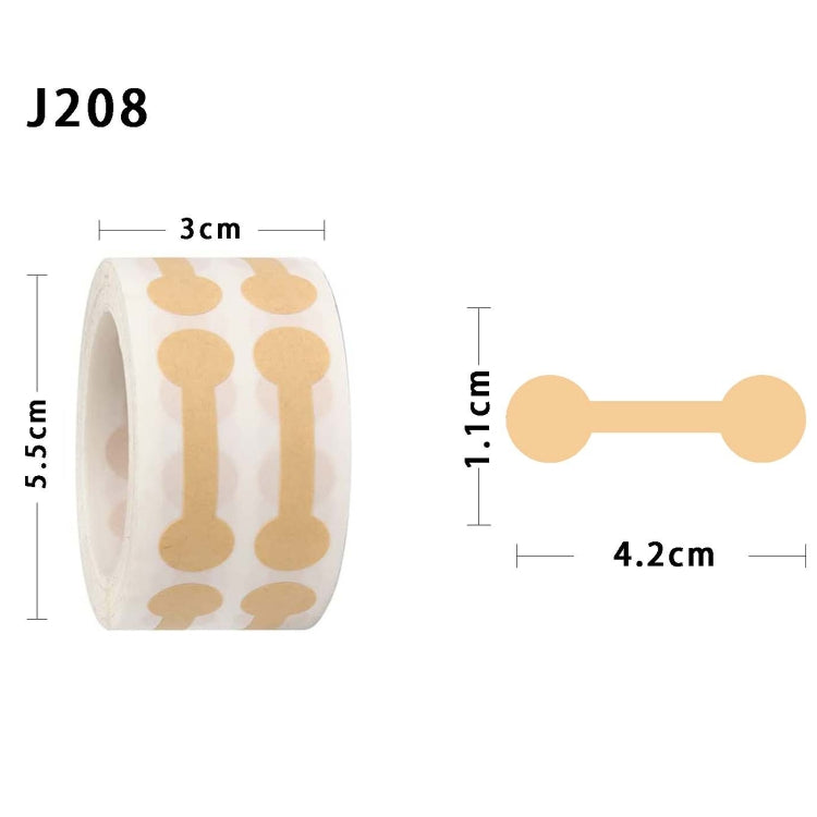 2pcs Jewelry Price Decoration Natural Kraft Paper Stickers, Model: J208 - Labels by PMC Jewellery | Online Shopping South Africa | PMC Jewellery | Buy Now Pay Later Mobicred