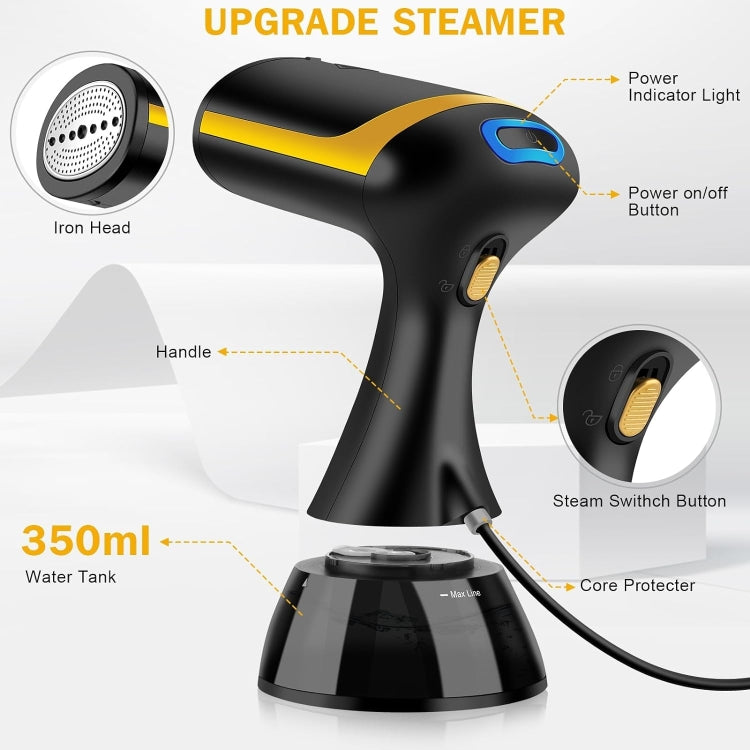 Small Portable Handheld Household Steam Spray Clothes Wrinkle Removal Iron, Size: EU Plug(Black) - free shipping - PMC TechLife - Order now!