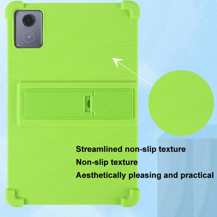 For Lenovo Tab K11 Plus Shockproof Silicone Tablet Protective Case With Holder(Black) - Lenovo by PMC TechLife | Online Shopping South Africa | PMC TechLife | Buy Now Pay Later Mobicred