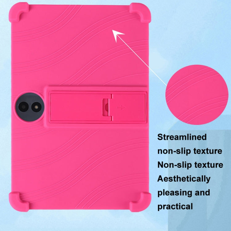 For TCL TAB 11 FE Shockproof Silicone Tablet Protective Case With Holder(Rose Red) - Others by PMC TechLife | Online Shopping South Africa | PMC TechLife | Buy Now Pay Later Mobicred