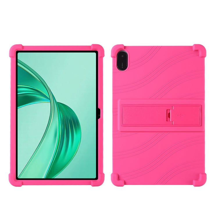 For Honor Pad X9 Shockproof Silicone Tablet Protective Case With Holder(Rose Red) - Honor by PMC TechLife | Online Shopping South Africa | PMC TechLife | Buy Now Pay Later Mobicred