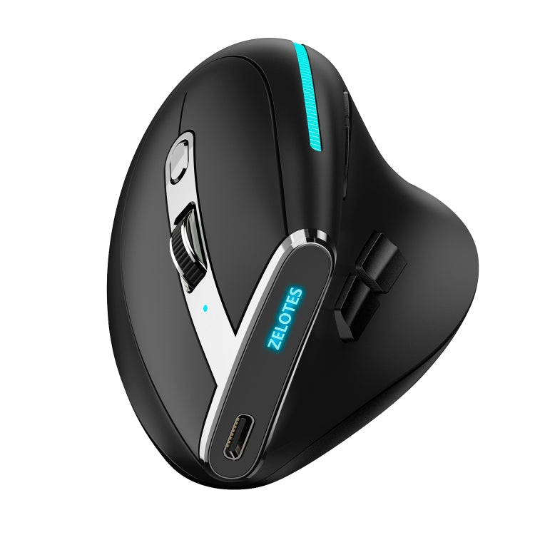 ZELOTES F36 9-Keys Vertical Grip Ergonomic Programming Dual Bluetooth + 2.4G Wireless Mouse(Black) - free shipping - PMC TechLife - Order now!