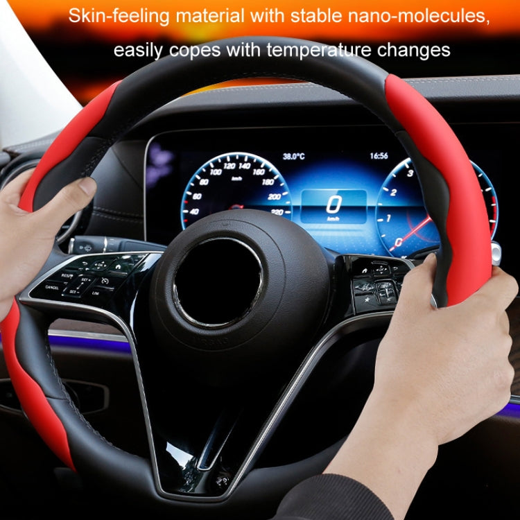 38cm Liquid Silicone Sweat-Absorbing Anti-Skid Car Steering Wheel Cover(Blue) - Steering Wheel Accessories by PMC TechLife | Online Shopping South Africa | PMC TechLife | Buy Now Pay Later Mobicred