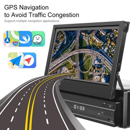 1+32G 7-Inch Single Din Android 10.0 Carplay Screen With GPS Navigation/Bluetooth/Mirror Link/DVR Input, Spec: With 4-light Camera - Car Monitor by PMC Jewellery | Online Shopping South Africa | PMC Jewellery | Buy Now Pay Later Mobicred