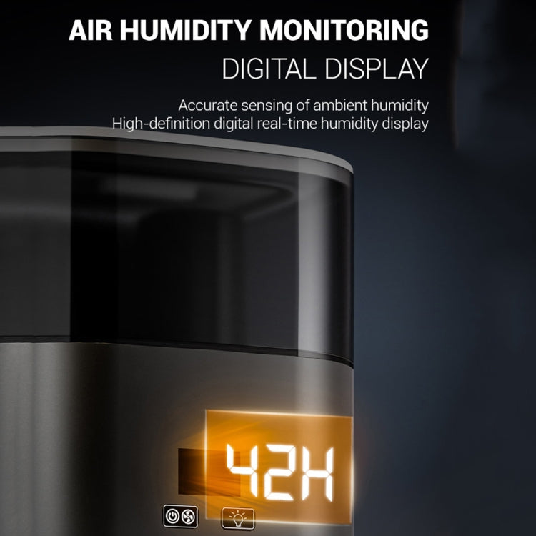 JSQ-58 1.1L large Capacity Digital Display Flame Atomization Humidifier, Color: Rose Gold(EU Plug) - free shipping - PMC TechLife - Order now!