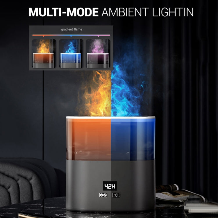 JSQ-58 1.1L large Capacity Digital Display Flame Atomization Humidifier, Color: Rose Gold(US Plug) - free shipping - PMC TechLife - Order now!