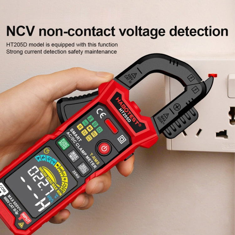 HABOTEST HT205D Clamp Intelligent Anti-Burning Multi-Function High Precision Digital Multimeter(Black Red) - free shipping - PMC TechLife - Order now!
