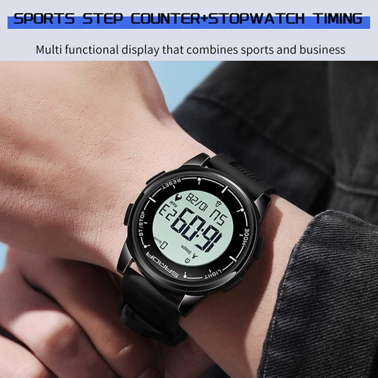 SANDA Student Sports Watch Calorie Counting Electronic Watch Sleep Monitoring Smart Watch(Silver White) - Silicone Strap Watches by SANDA | Online Shopping South Africa | PMC Jewellery | Buy Now Pay Later Mobicred