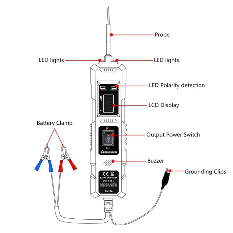 EM286 Multifunctional Car Circuit Electrical System Driving Test Pen, Style: Blue 4.5m - Electronic Test by PMC Jewellery | Online Shopping South Africa | PMC Jewellery | Buy Now Pay Later Mobicred